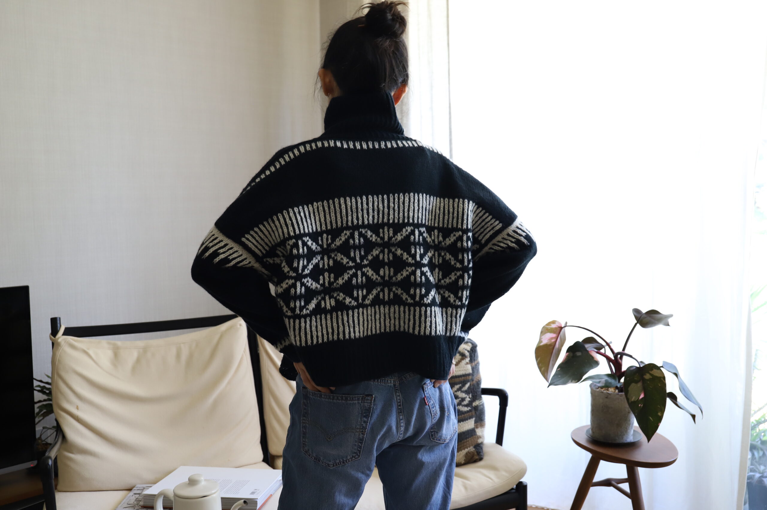 Nomadnoss Rime on Trees Yak-Pullover Strickset Dunkelblau