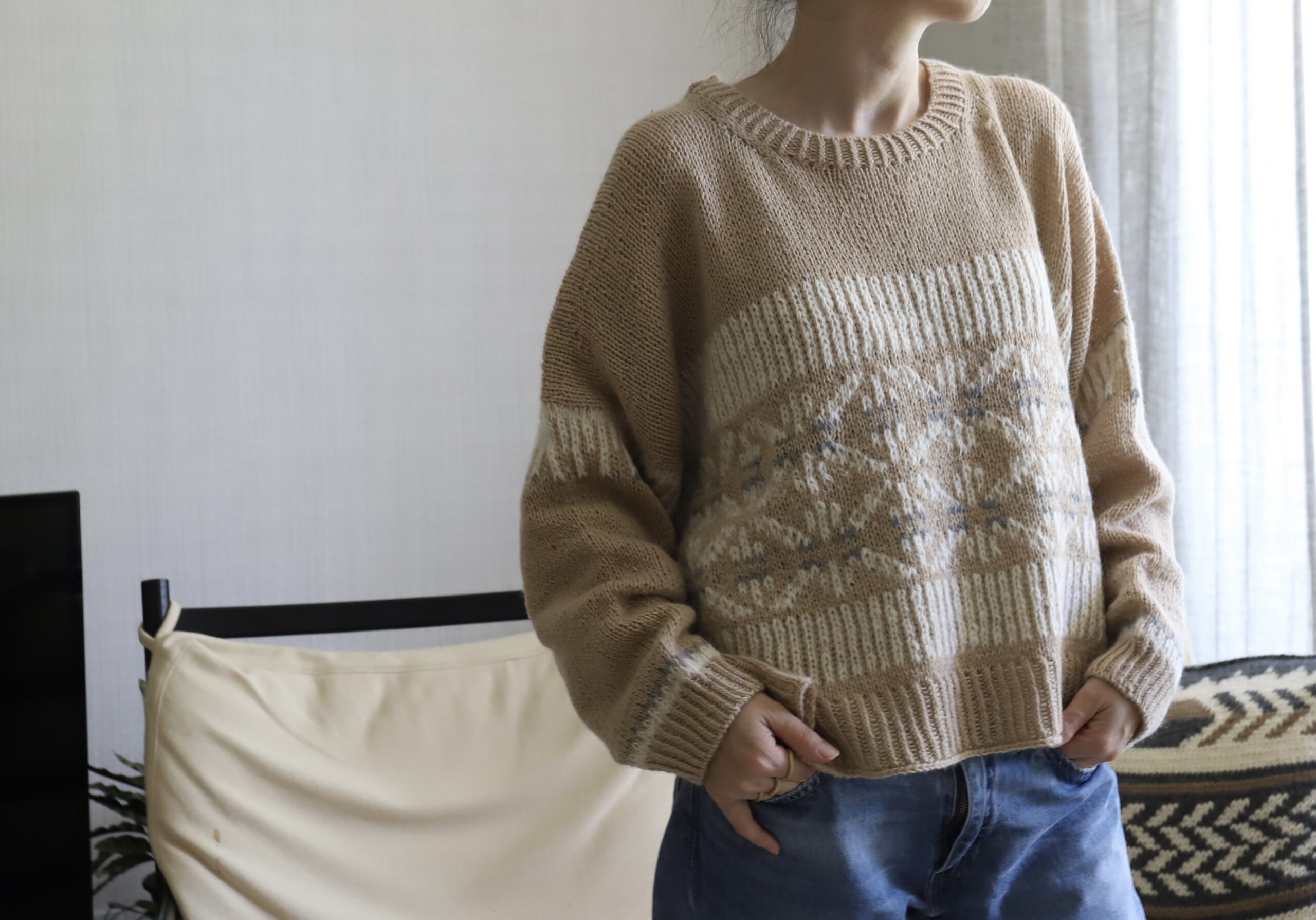 Nomadnoss Rime on Trees Pullover Strickset Gobi Sand