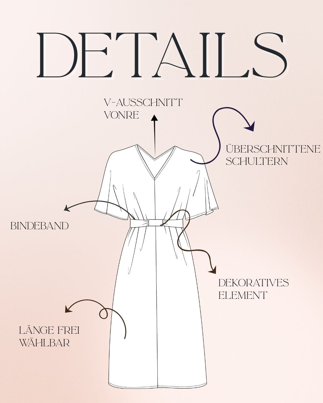 Sew4me HOLLY Kleid Schnittmuster Gr. 34-48 PDF Bindeband