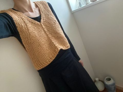 Nomadnoss Kago Weste Strickset Sartuul Bulky Schafwolle