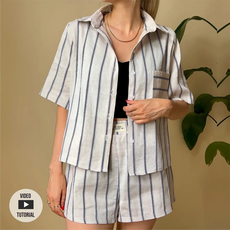 Sewingmachina Bill Bluse Schnittmuster Oversize Kurzarm Langarm
