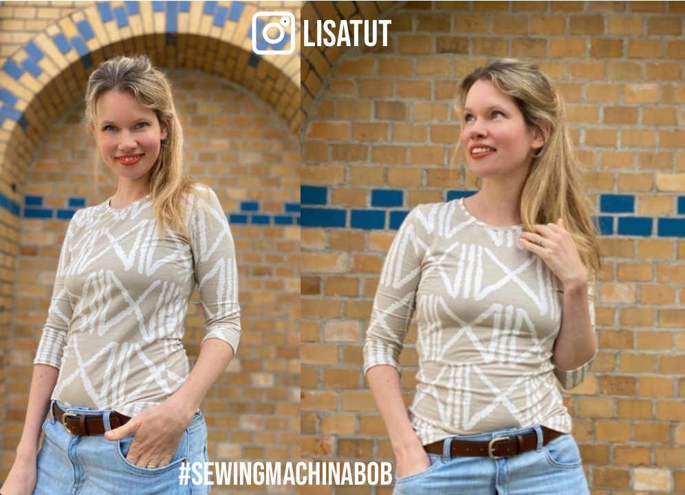 Sewingmachina Bob Basic Shirt Schnittmuster PDF figurbetont