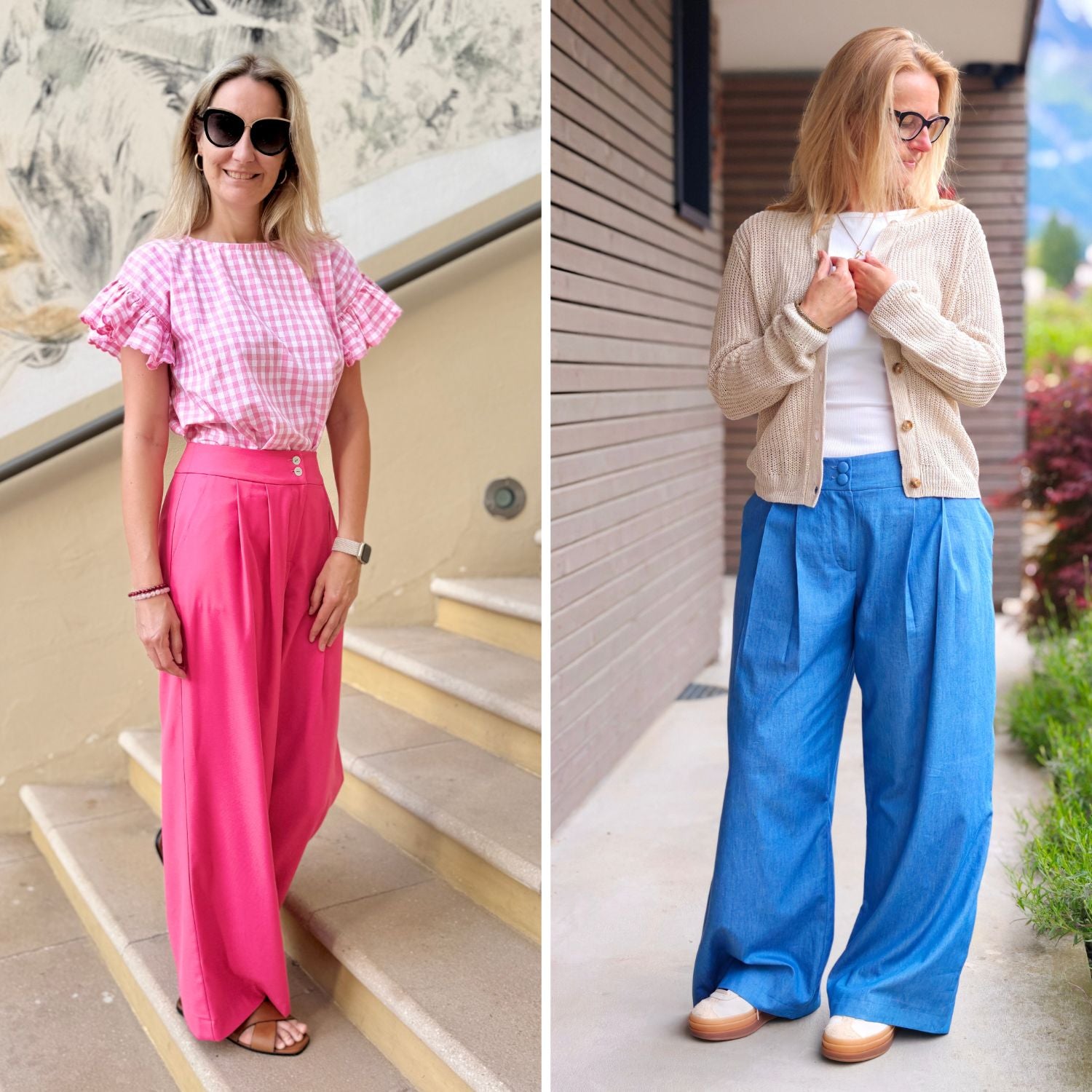 Sew4me Hosen Hose ALICIA Schnittmuster Gr.34–48 Webware weit