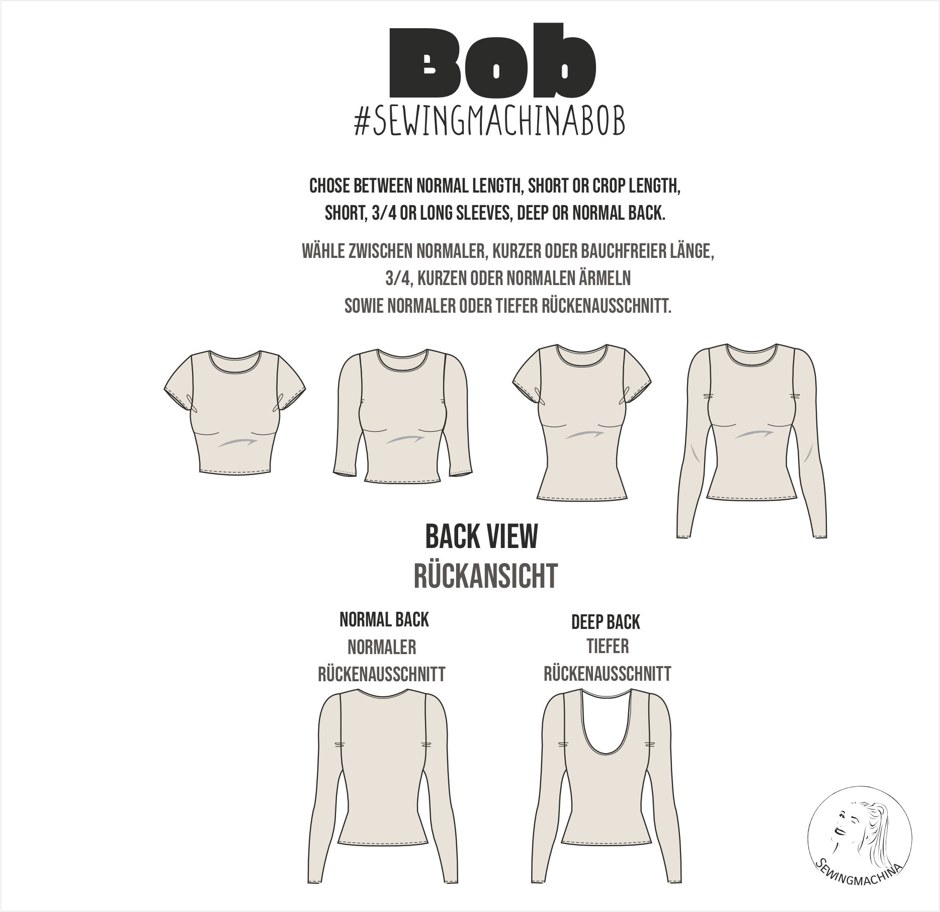 Sewingmachina Max Bob Rolf Shirt Bundle Schnittmuster Basic