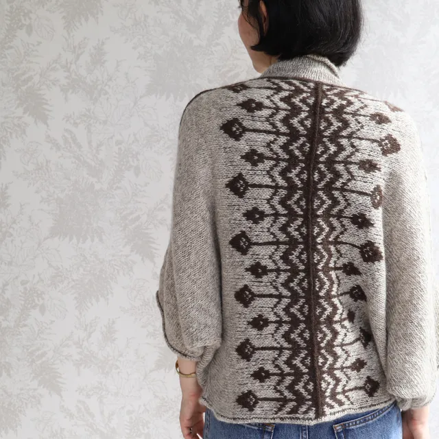 Nomadnoss Winter Garden Cardigan Strickset Yak Beige Braun