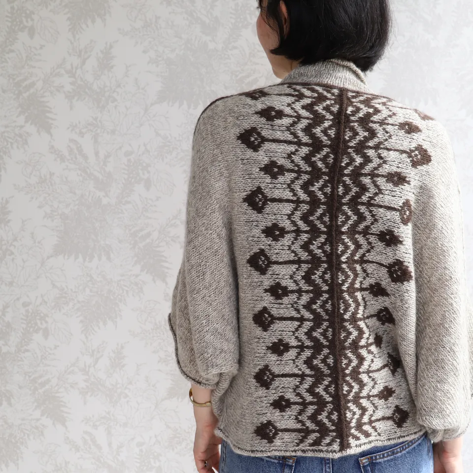 Nomadnoss Winter Garden Cardigan Strickset Yak Beige Braun