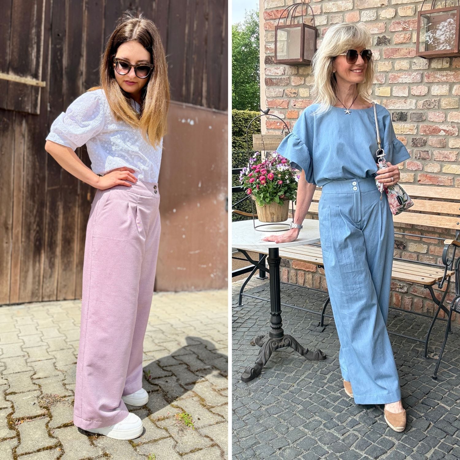Sew4me Hosen Hose ALICIA Schnittmuster Gr.34–48 Webware weit
