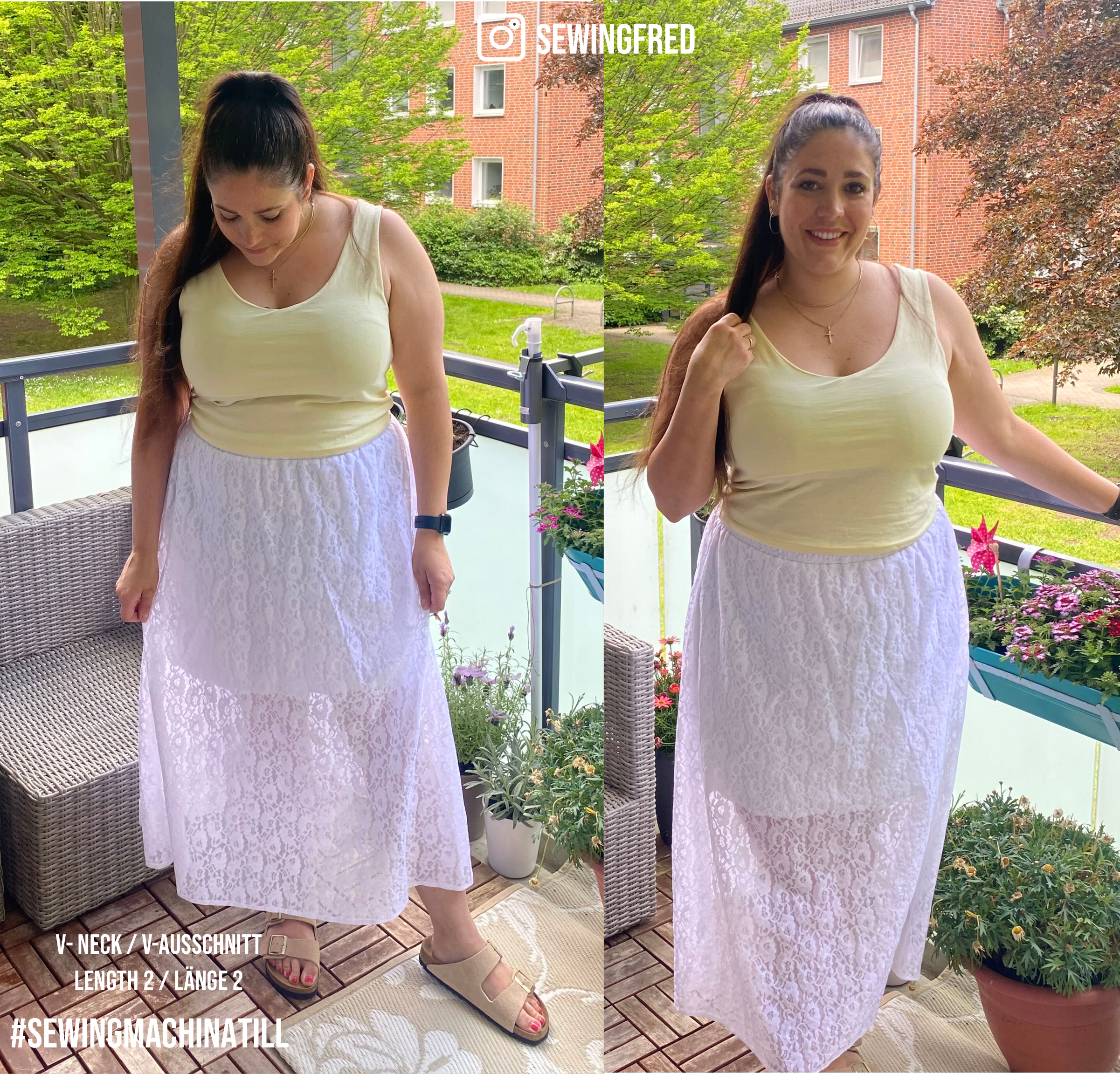 Sewingmachina Till Basic Top Schnittmuster PDF V-Ausschnitt