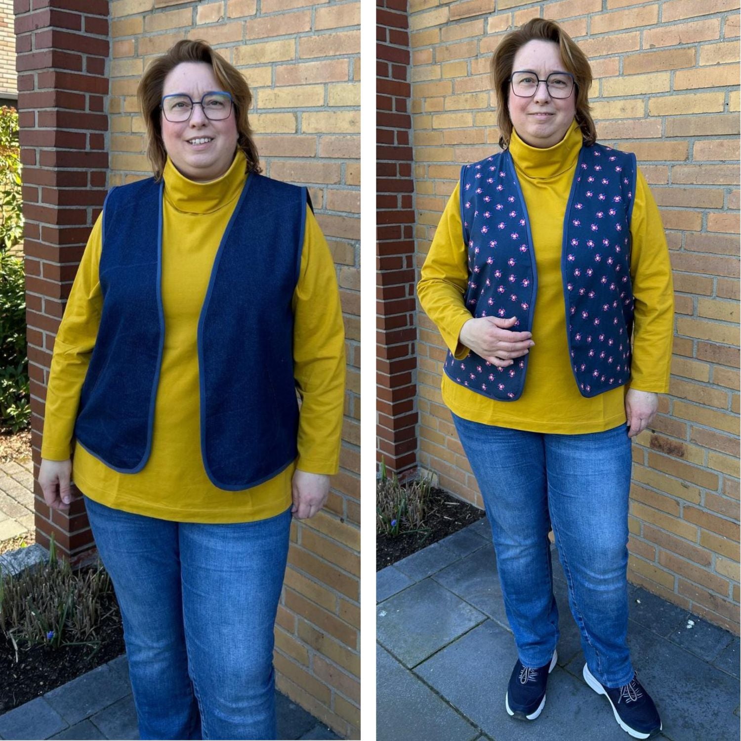 Sew4me Wendy Weste Schnittmuster Gr. 34-48 PDF Wendeweste
