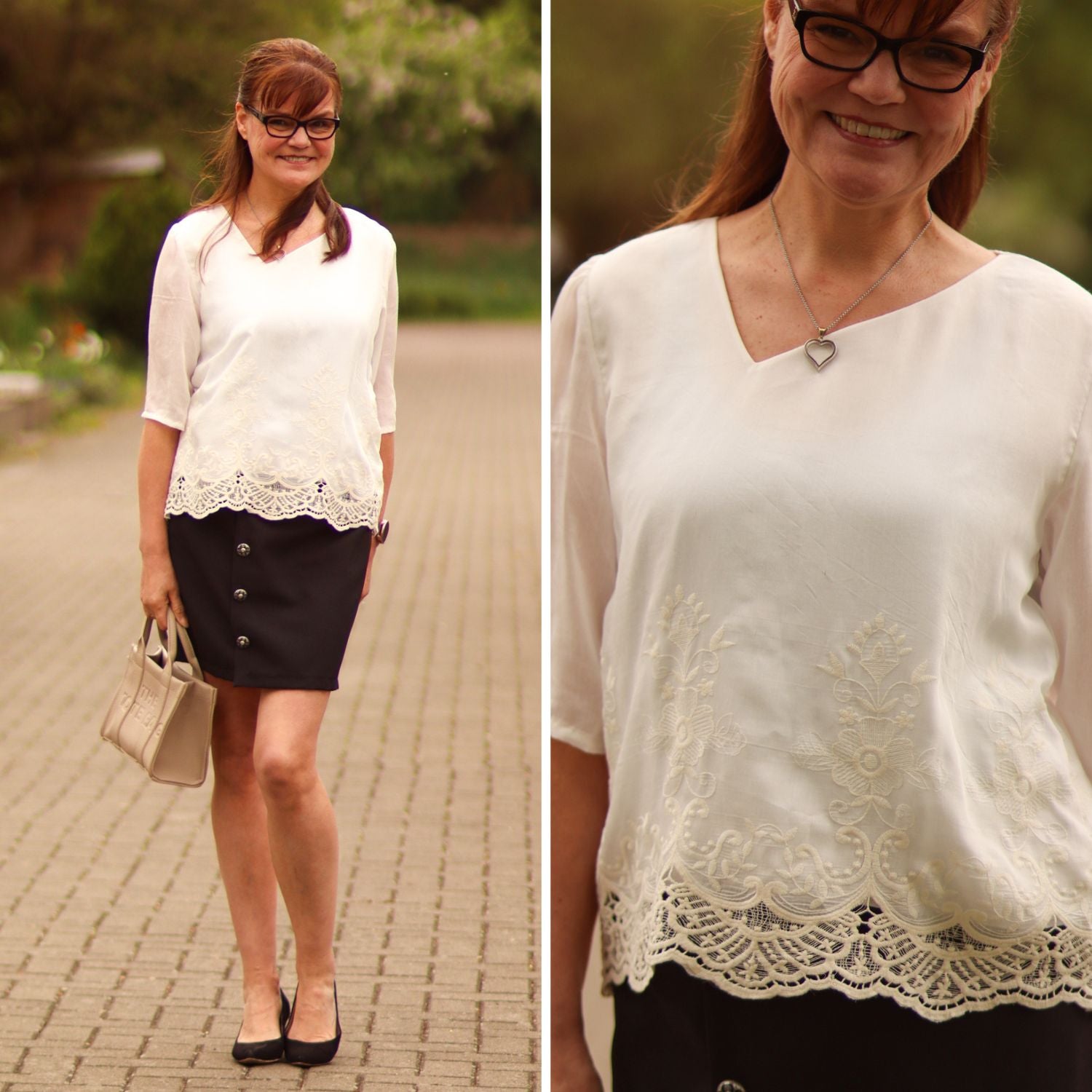 Sew4me CELINE Blusenshirt Schnittmuster Gr. 34-48 PDF Webware