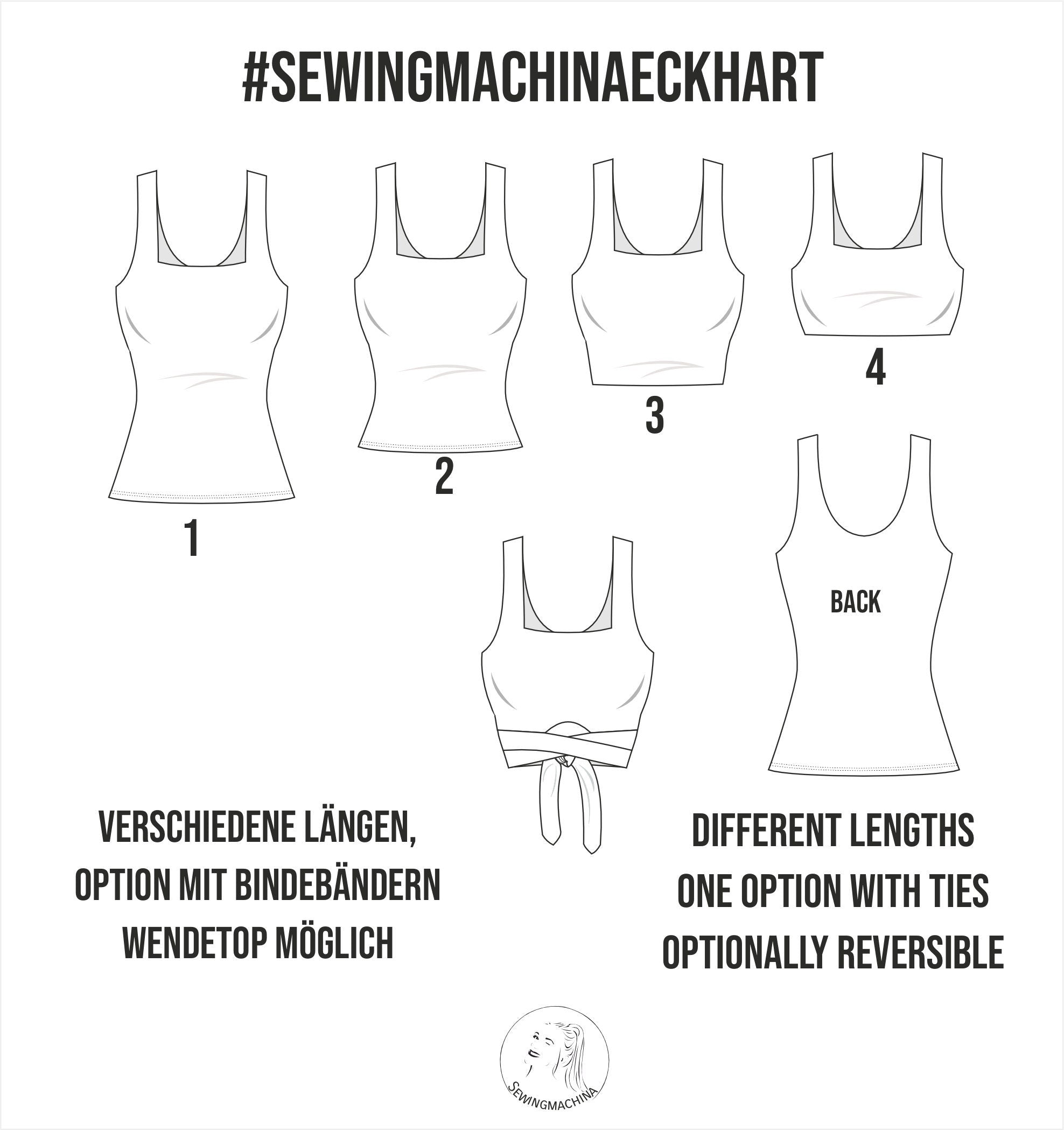 Sewingmachina Eckhart Top Schnittmuster Eckiger Ausschnitt