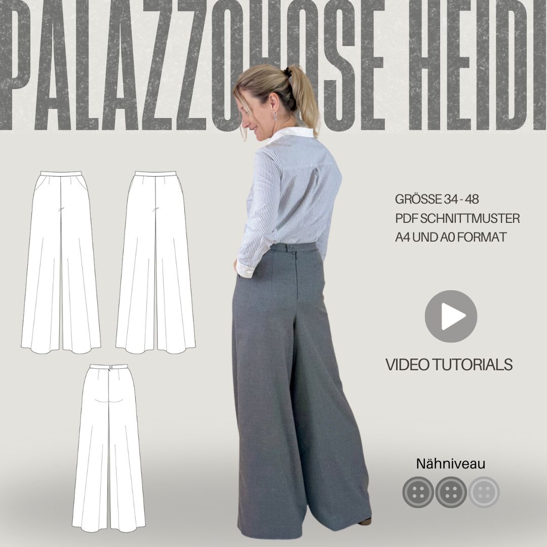 Sew4me HEIDI Palazzohose Schnittmuster Gr. 34-48 PDF