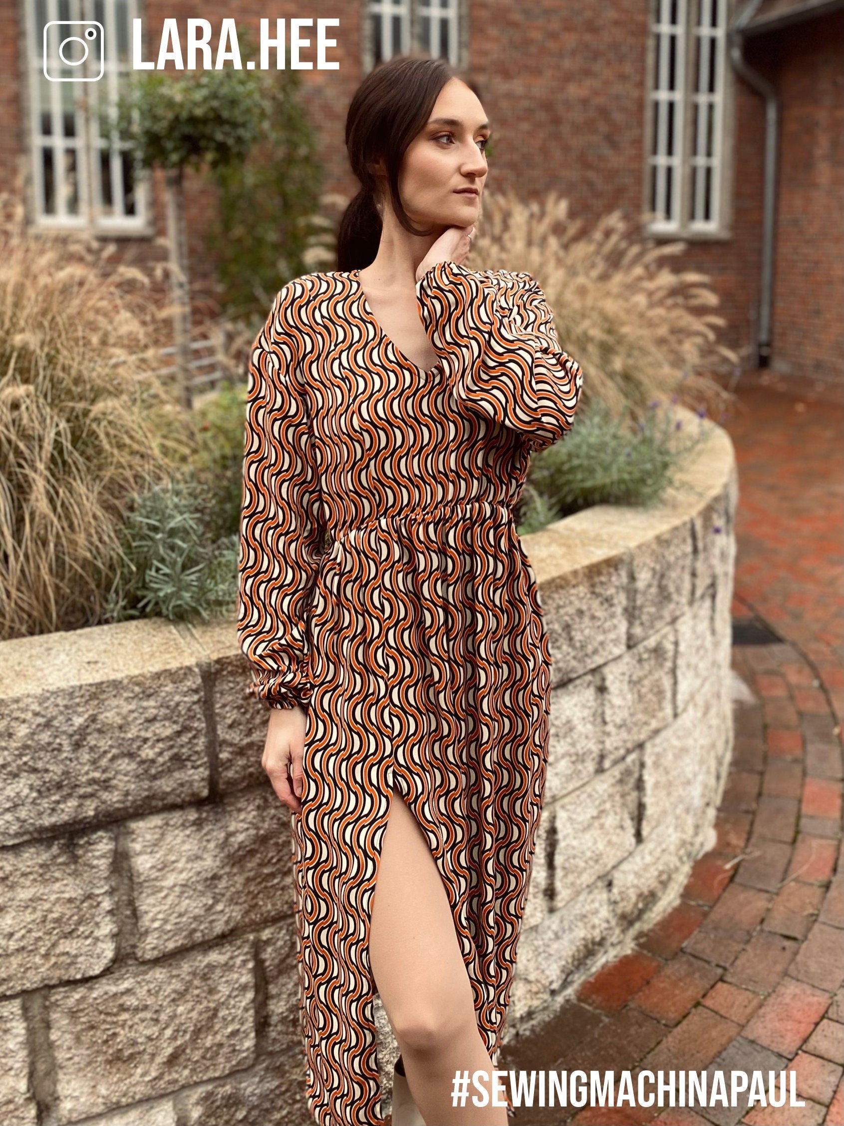 Sewingmachina Paul Kleid Schnittmuster Oversize lang mit Schlitz