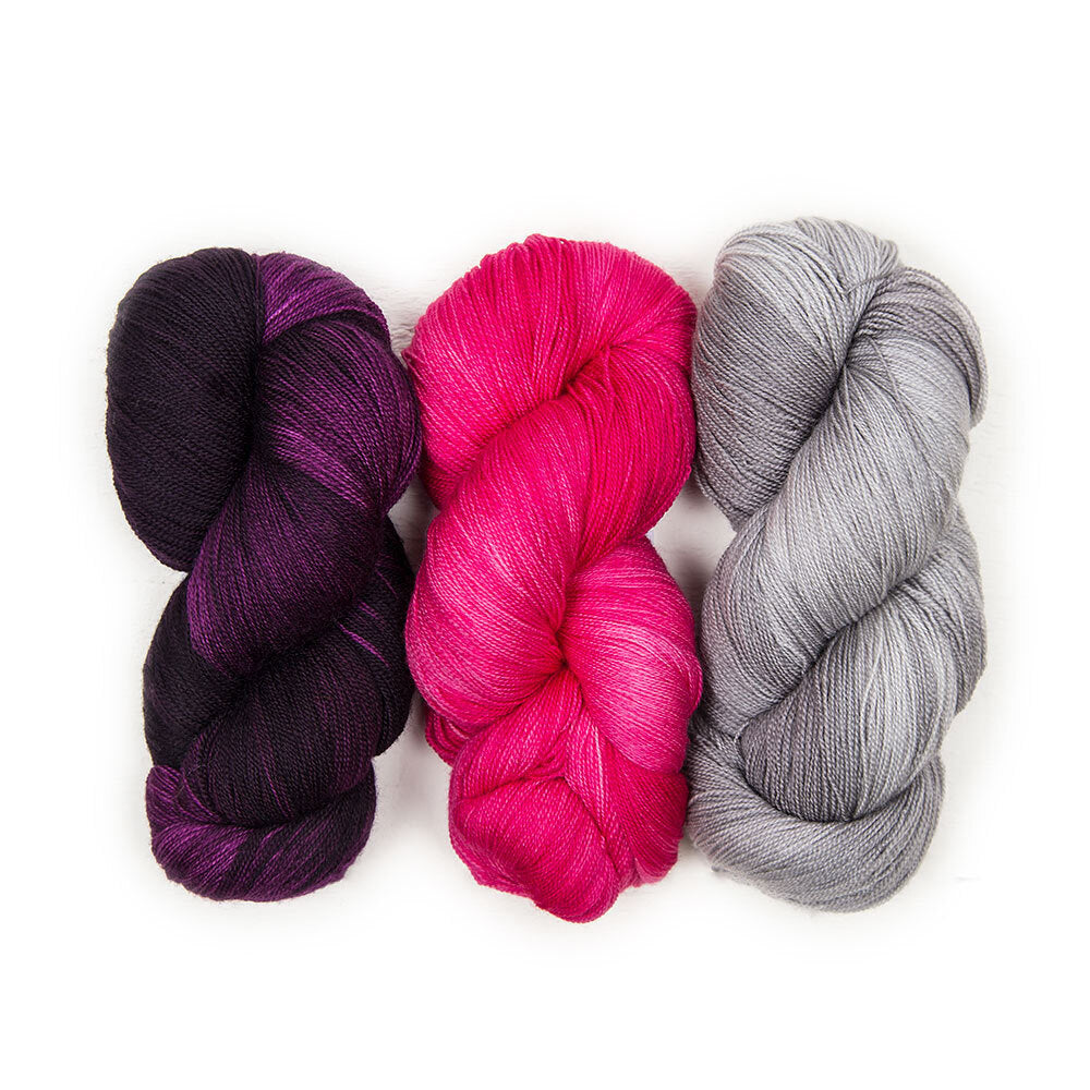 Portland Lace 3er Wollpaket Strickgarn Happy Hour 300g