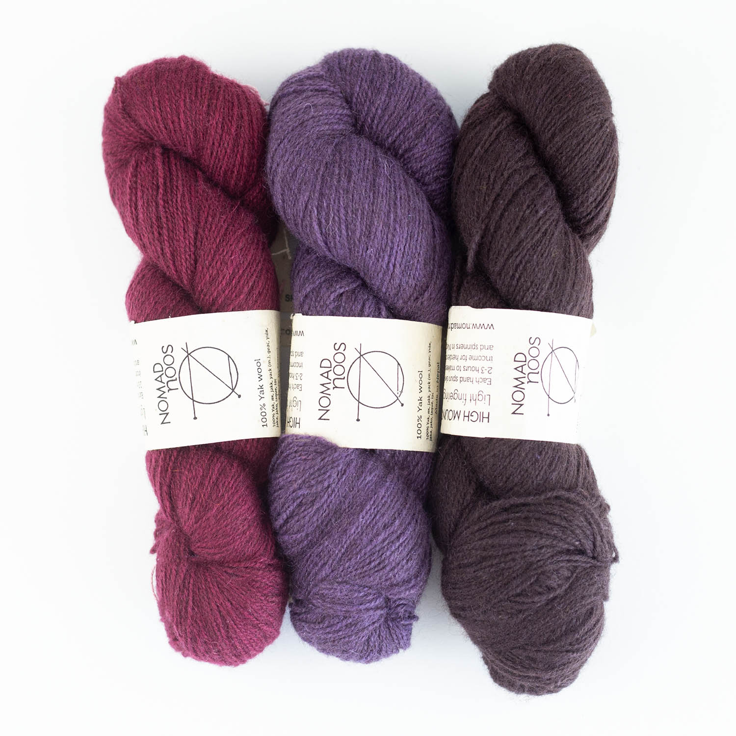 Nomadnoss Yak High Mountain Yak Strickgarn Light Fingering 100% Yak