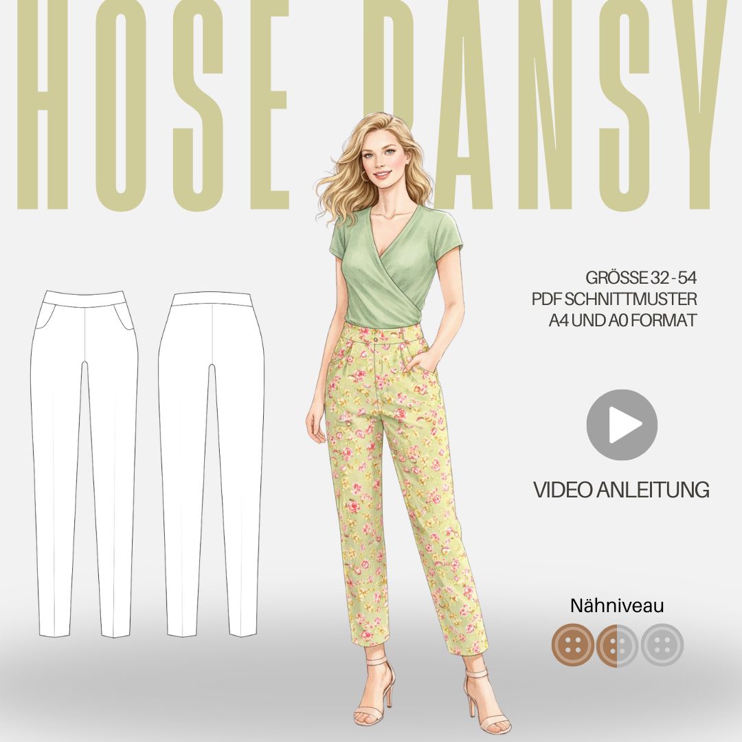 Sew4me Pansy Hose Schnittmuster PDF Gr. 32-54 Damen