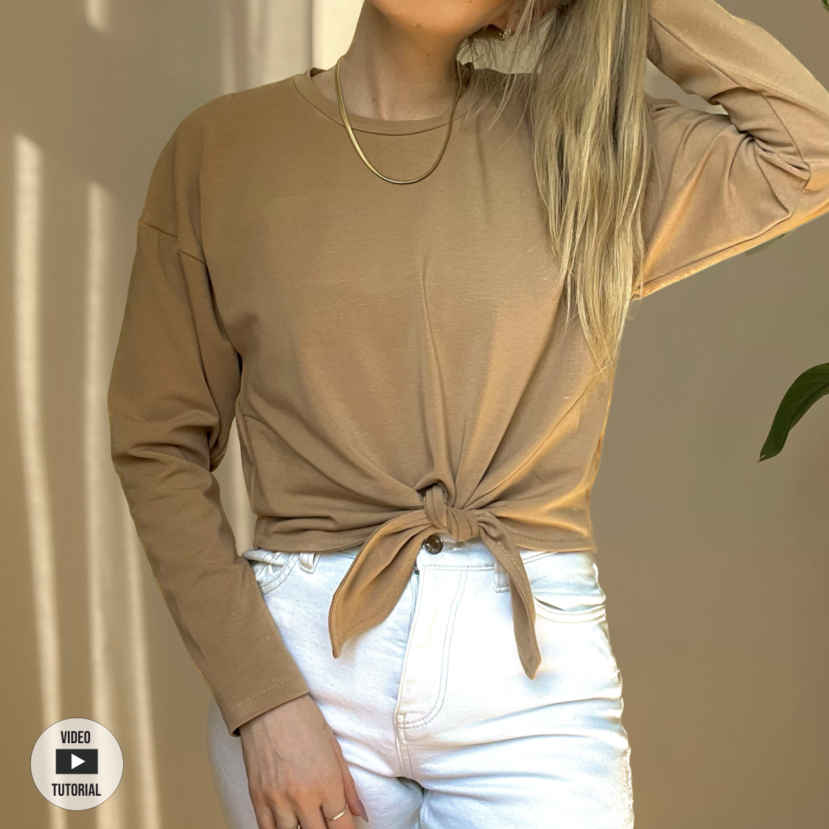 Sewingmachina Knut Shirt Schnittmuster Oversize Knoten PDF