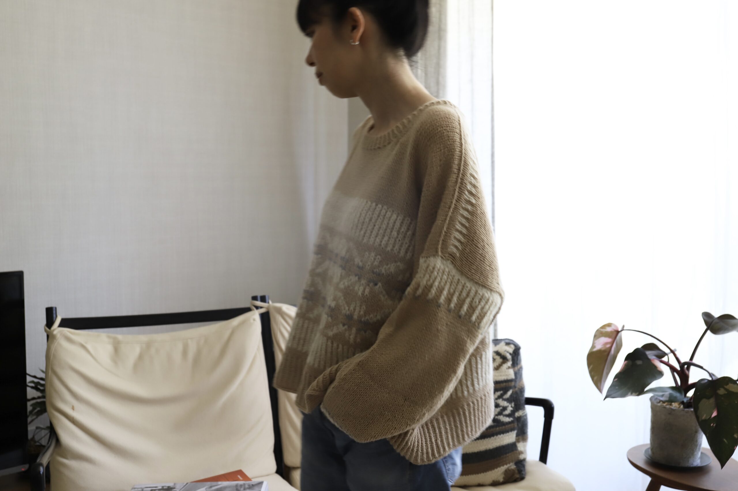 Nomadnoss Rime on Trees Pullover Strickset Gobi Sand
