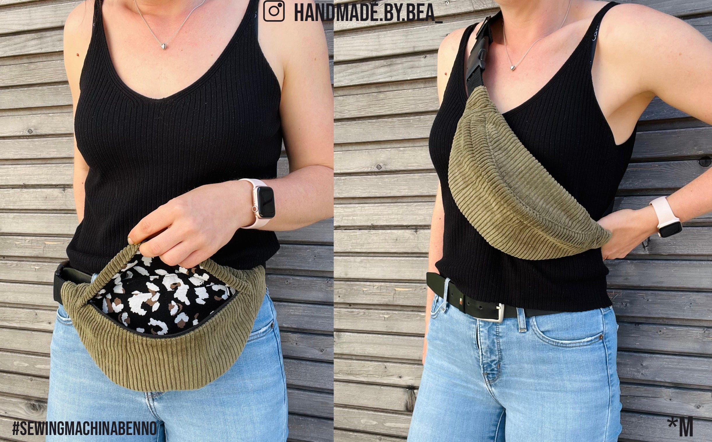 Sewingmachina Benno Bauchtasche Schnittmuster PDF S-M-L