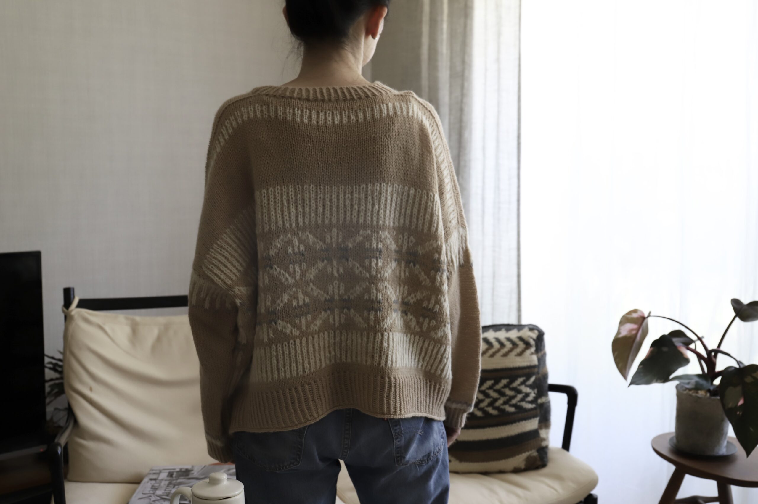 Nomadnoss Rime on Trees Pullover Strickset Gobi Sand