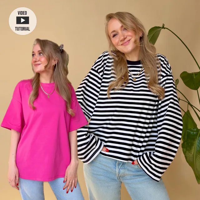 Sewingmachina Freddy Oversize Shirt Schnittmuster PDF Anfänger