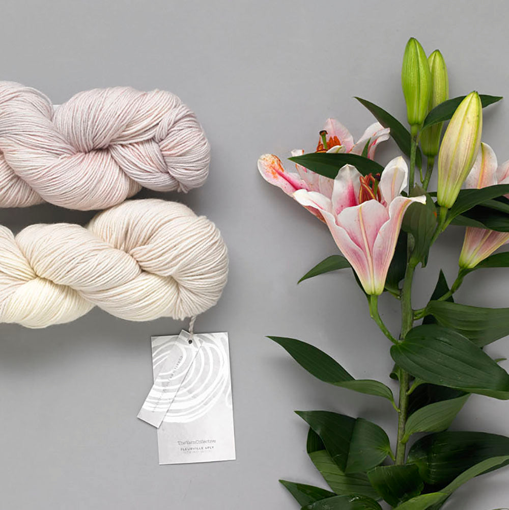 The Yarn Collective Fleurville 4 Ply Strickgarn Rose 604 Merinowolle