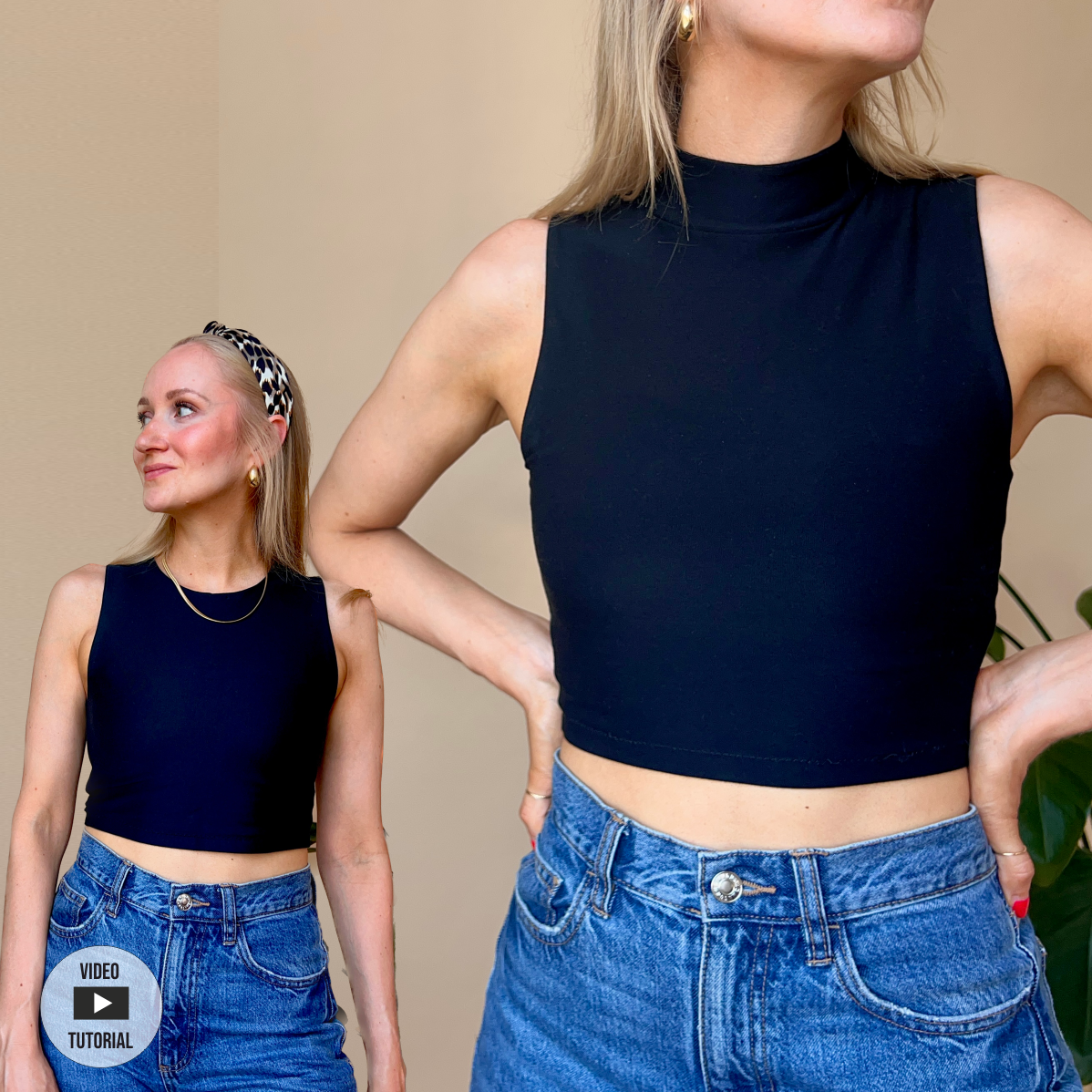 Sewingmachina Kurt Tanktop Schnittmuster PDF Rundhals