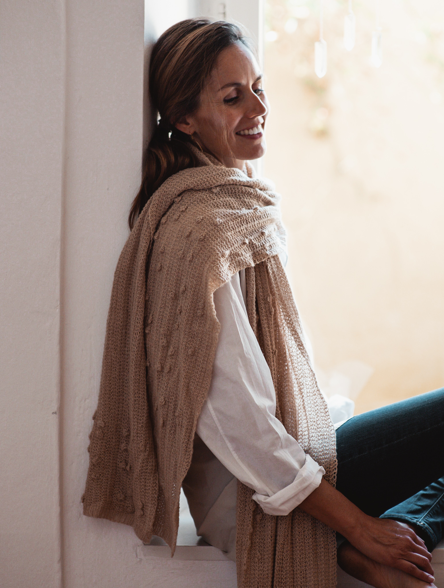 Nomadnoss Simply Enjoy Dyyni Schal Strickset Kamelhaar