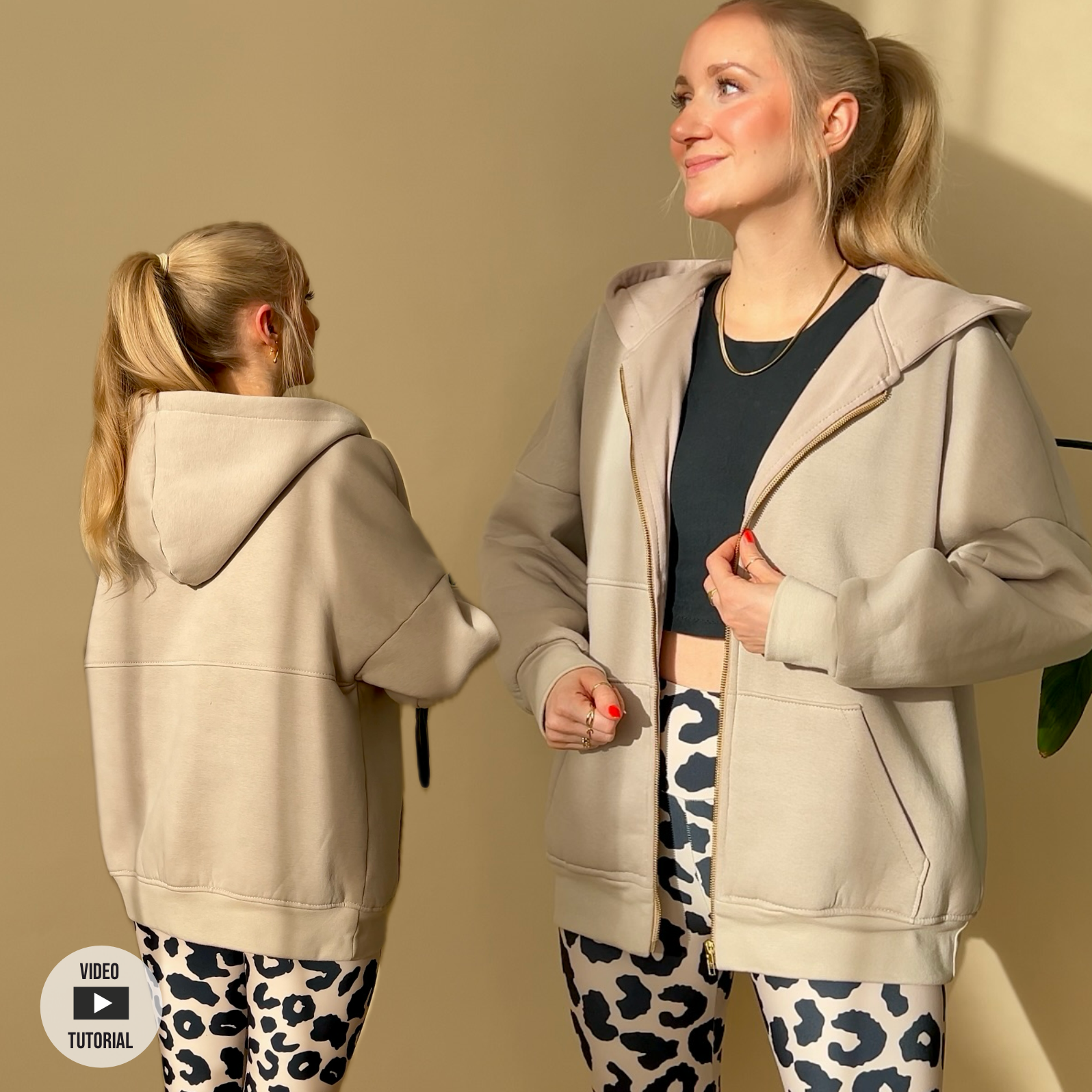 Sewingmachina Henri Sweatjacke Schnittmuster PDF Oversize Kapuze