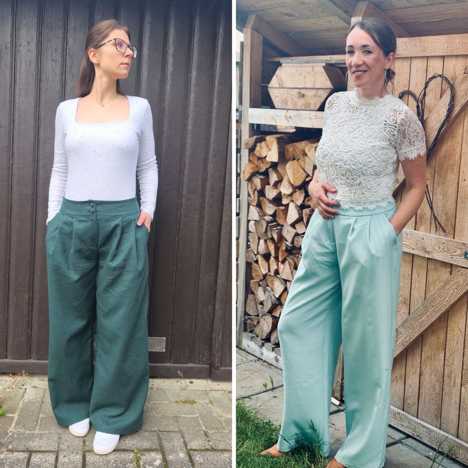 Sew4me Hosen Hose ALICIA Schnittmuster Gr.34–48 Webware weit