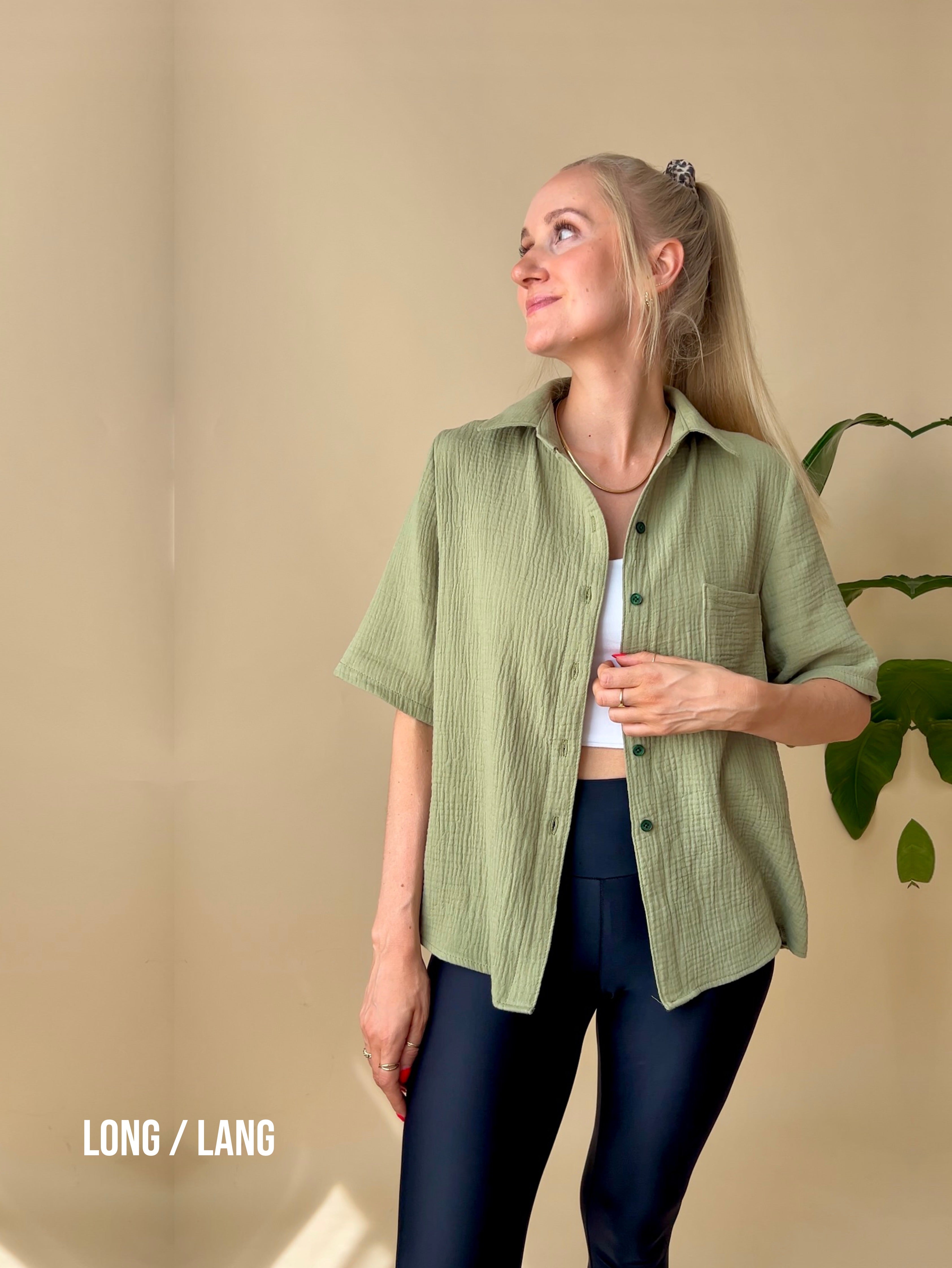 Sewingmachina Bill Bluse Schnittmuster Oversize Kurzarm Langarm