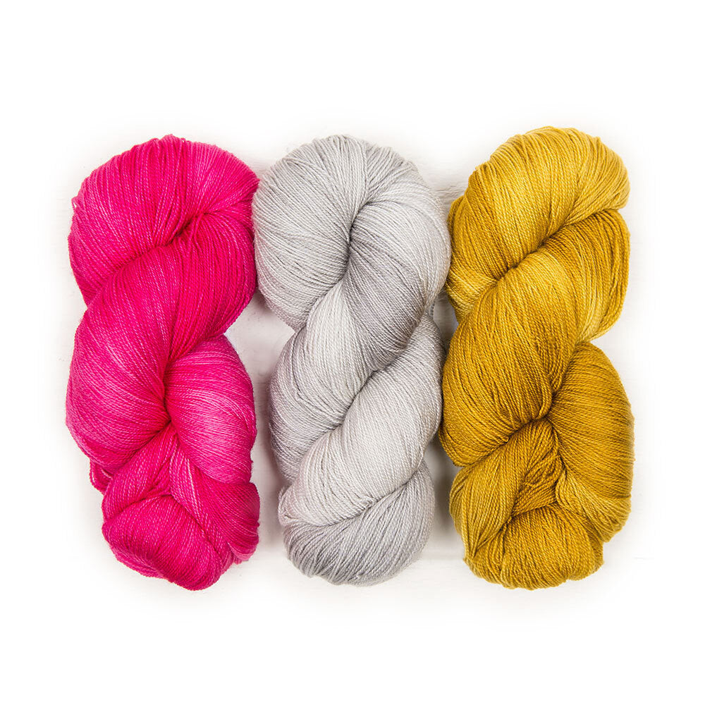 Portland Lace 3er Wollpaket Strickgarn Happy Hour 300g
