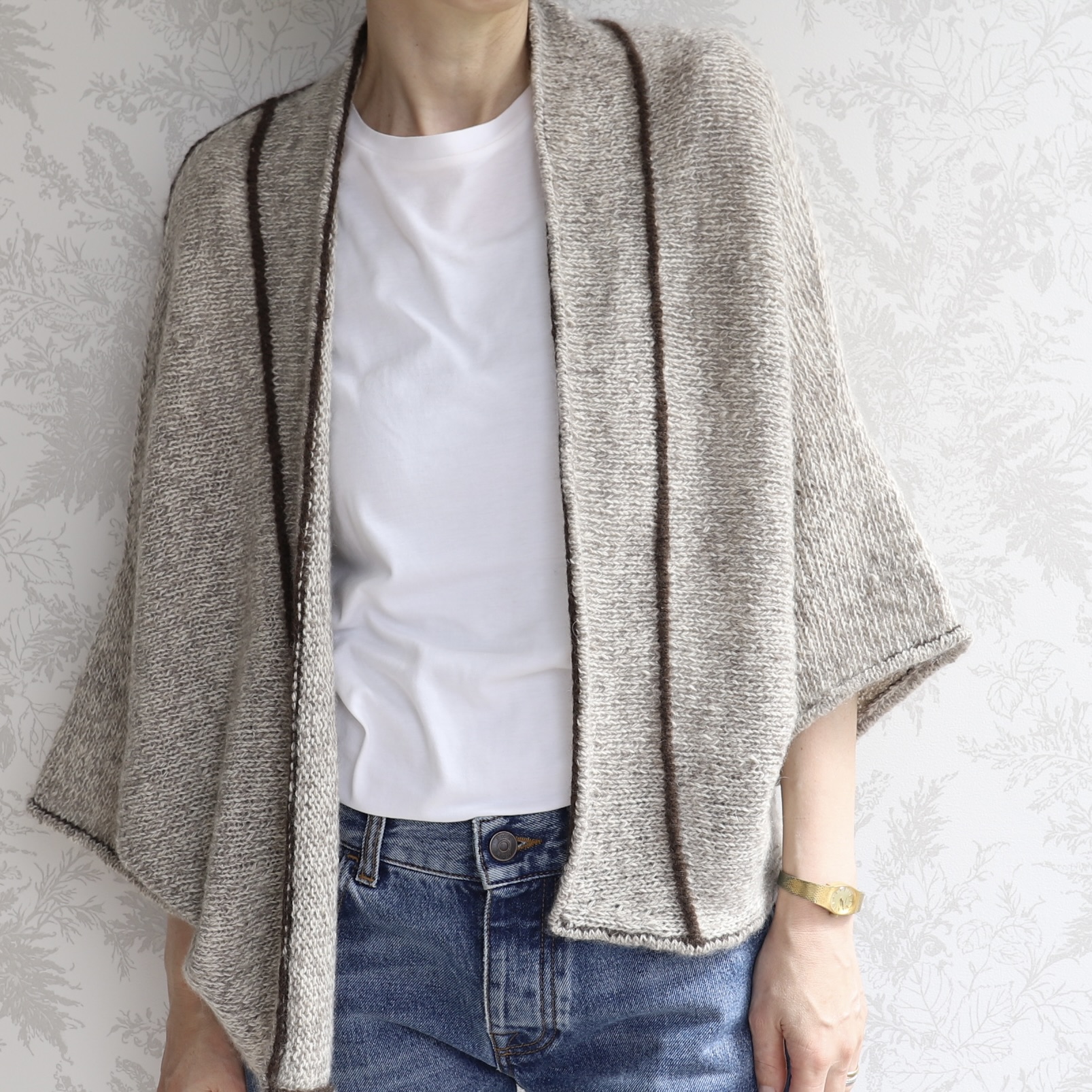 Nomadnoss Winter Garden Cardigan Strickset Yak Beige Braun