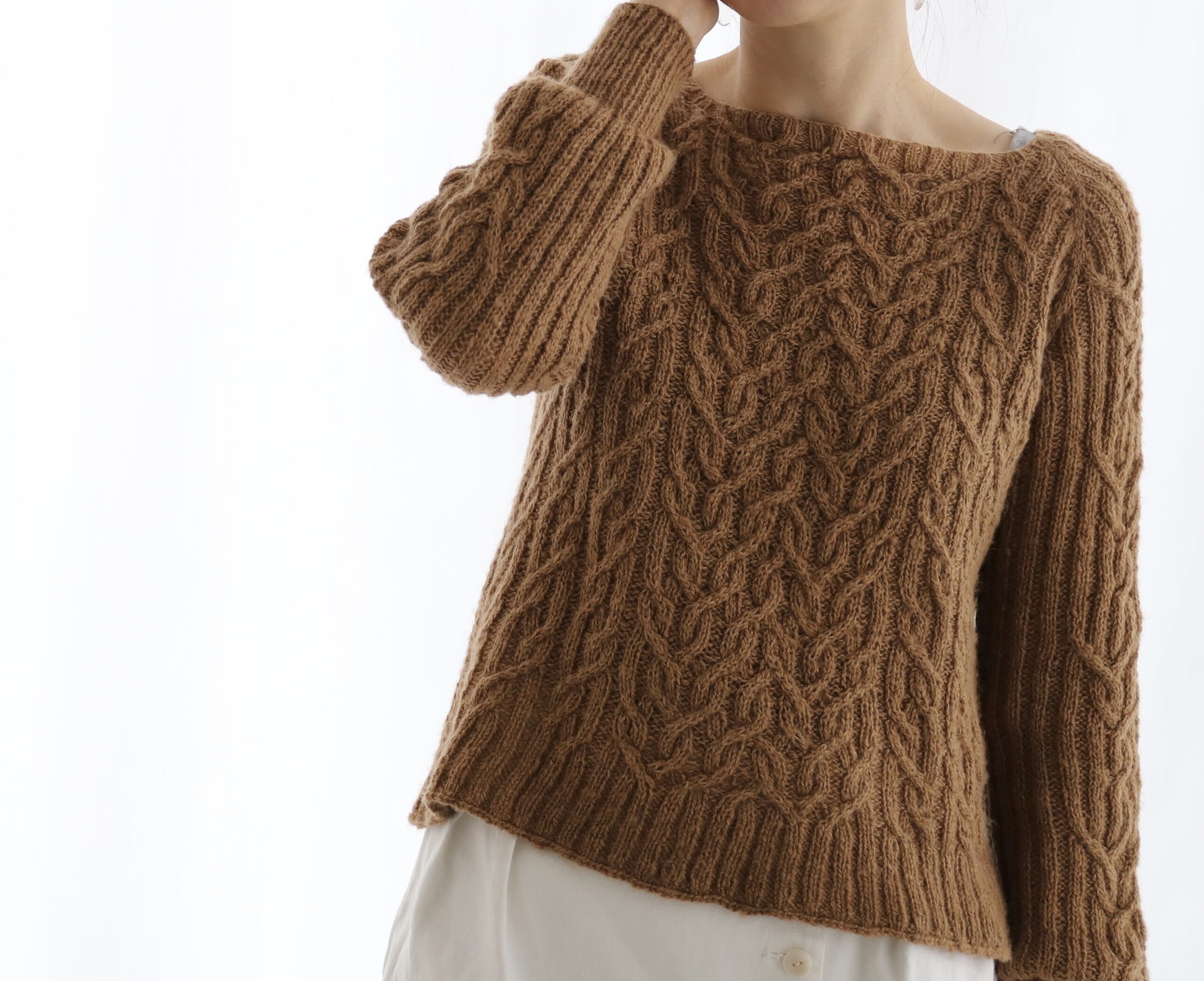 Nomadnoss Simply Enjoy Caroline Pullover Strickset Kamel